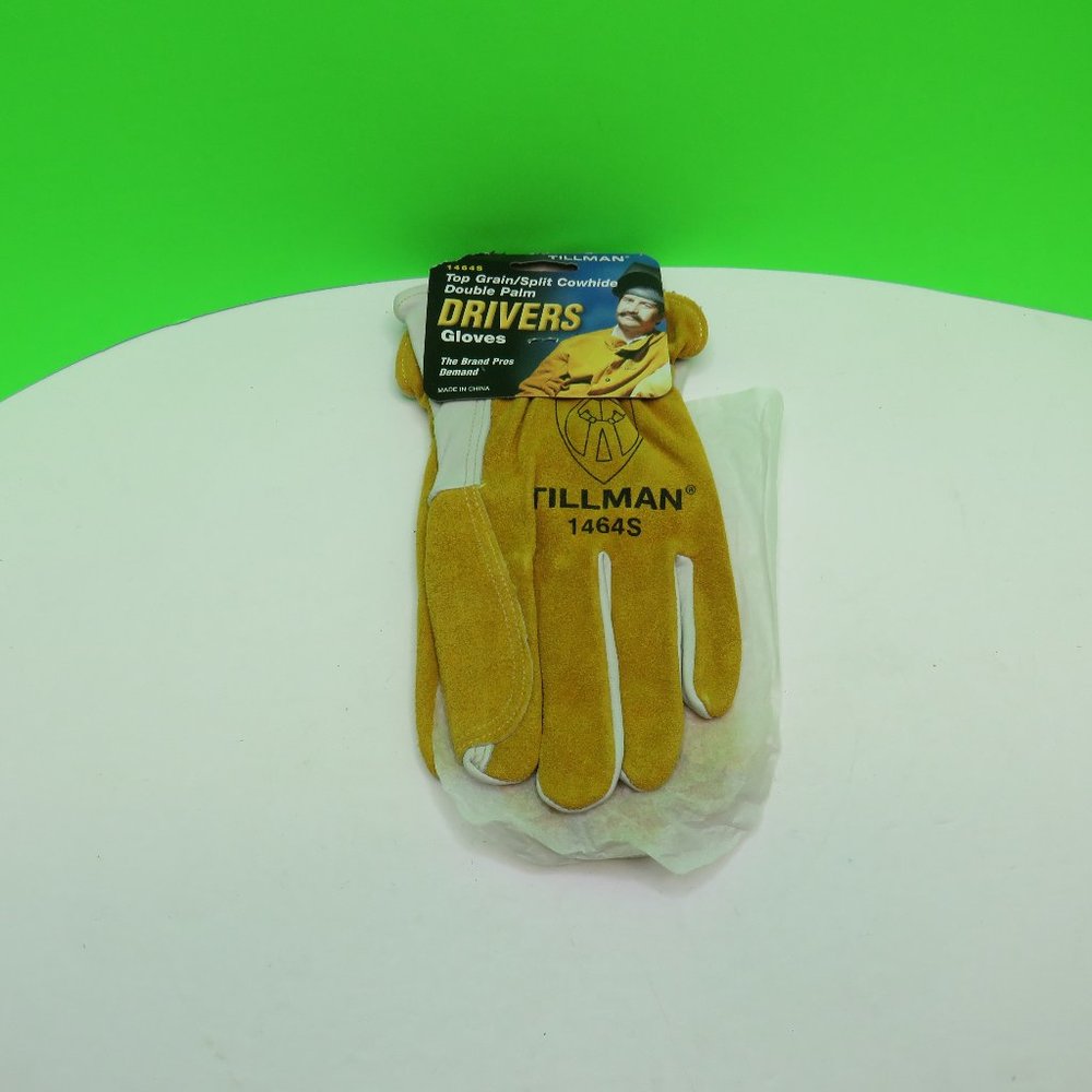 New Top Grain/Split Cowhide Drivers Gloves #1464S Size Small.